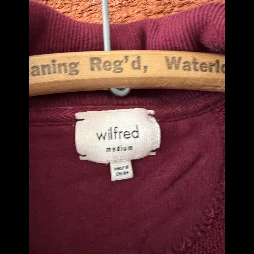 Wilfred Aritzia Diderot Cardigan Maroon M - Picture 4 of 4